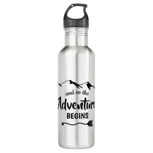 The Adventure Begins Modern Quotes 710 Ml Water Bottle