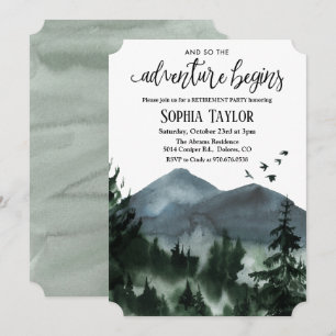 The Adventure Begins Retirement Party Invitation