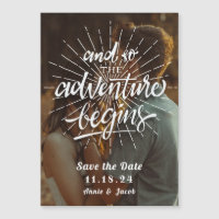 The Adventure Begins Save the Date Magnet