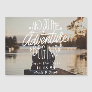 The Adventure Begins Save the Date Magnet