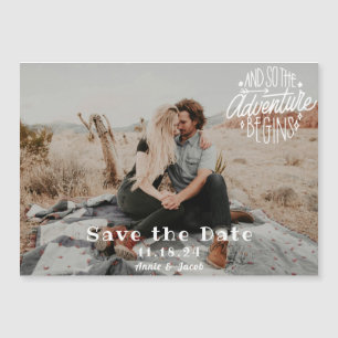 The Adventure Begins Save the Date Magnet
