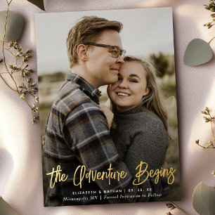 The Adventure Begins Save the Date Photo