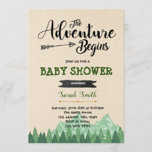 The adventure begins shower invitation