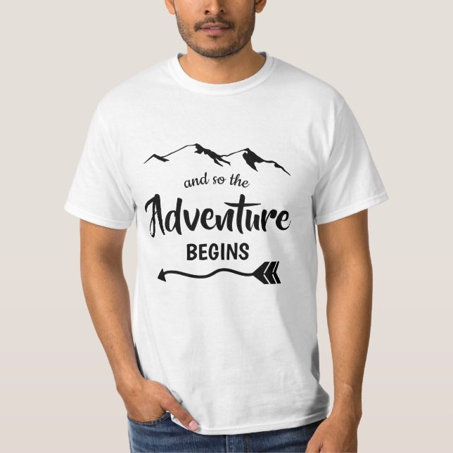 The Adventure Begins Trendy T-Shirt (Front)