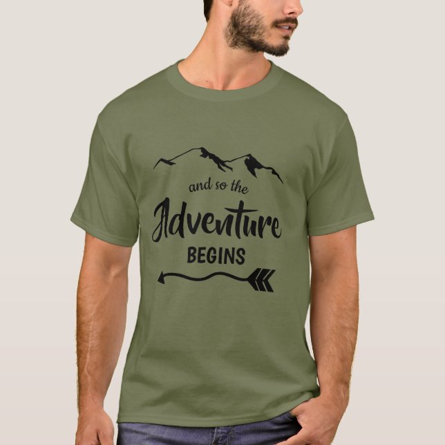 The Adventure Begins Trendy T-Shirt (Front)