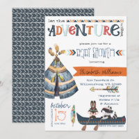 The Adventure Begins - Tribal Baby Shower