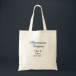 The adventure begins wedding couple name datsimple tote bag<br><div class="desc">Design</div>