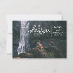 The Adventure Begins   Wedding Save the Date Photo