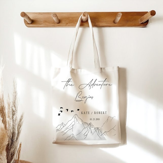 The Adventure Begins Wedding Tote Bag (Creator Uploaded)