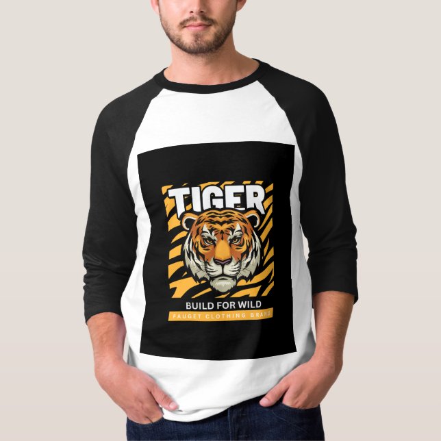 The adventure T-shirt design tiger (Front)