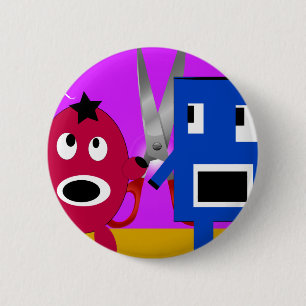The Adventures of Cut and Paste 6 Cm Round Badge