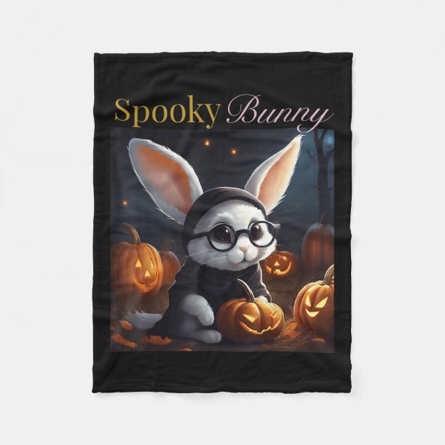 The Adventures Of Halloween Bunny_ A Fun-filled Ha Fleece Blanket (Front)