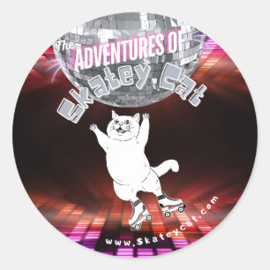 The Adventures of Skatey Cat Sticker