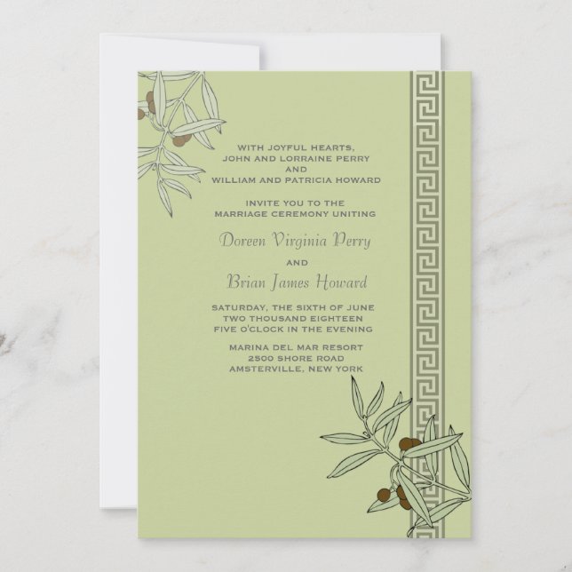 The Aegean Wedding Invitation (Front)
