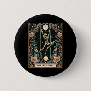The Aerialist Aerial Silk Tarot Card Skeleton Witc 6 Cm Round Badge