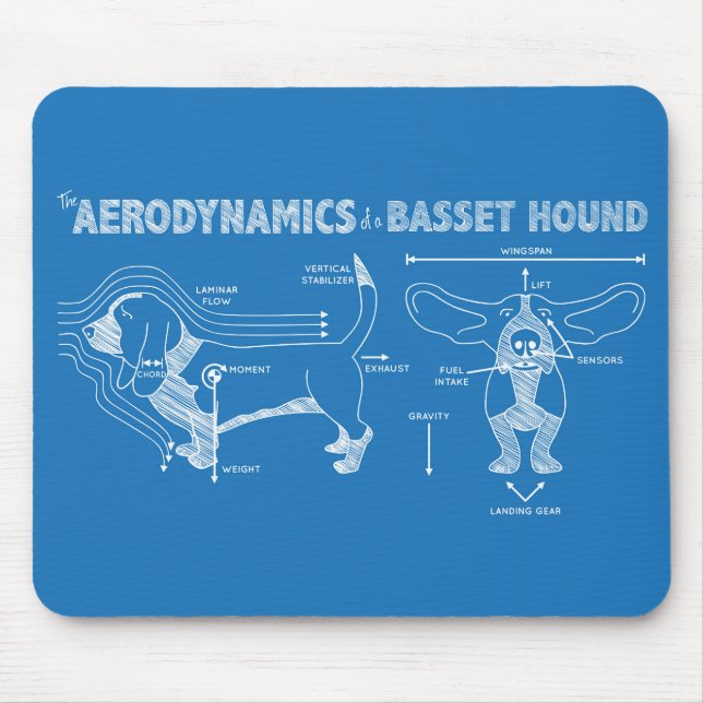 The Aerodynamics of a Basset Hound Mouse Mat (Front)