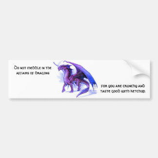 The affairs of dragons Bumpersticker Bumper Sticker