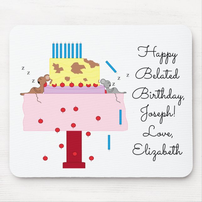 The Afternoon Nap- Belated Birthday:   Mouse Mat (Front)