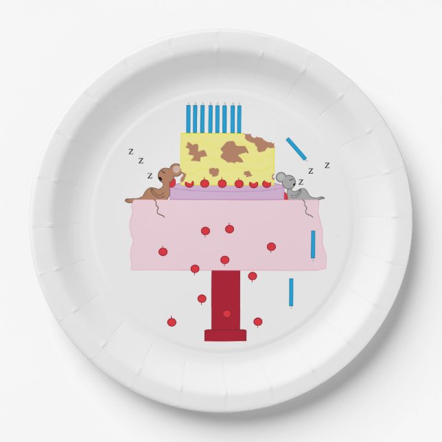 The Afternoon Nap-  Belated Birthday Paper Plate (Front)