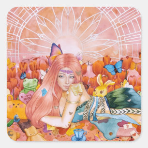 The Afternoon Square Sticker