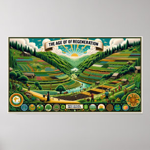 'The Age of Regeneration' (2) Permaculture Poster