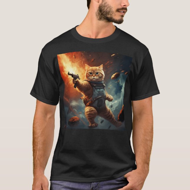 The Agile Kitty Space Raider T-Shirt (Front)