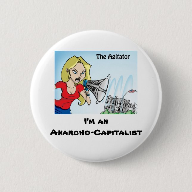 The Agitator Anarcho Round Pin (Front)
