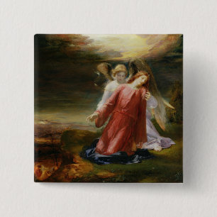The Agony in the Garden, 1858 (oil on panel) 15 Cm Square Badge