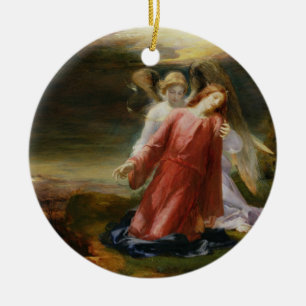The Agony in the Garden, 1858 (oil on panel) Ceramic Tree Decoration