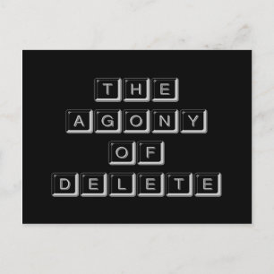 The Agony of Delete Postcard