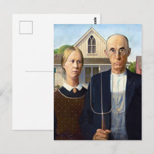 The Agricultural Spirit,Grant Wood American Gothic Postcard