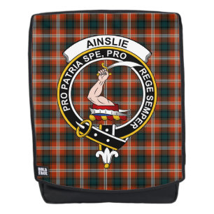 The Ainslie Clan Crest Tartan Plaid Backpack