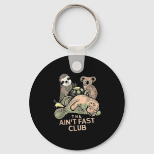 The Aint Fast Club Koala Sloth Turtle Key Ring
