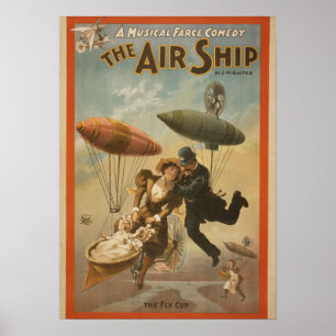 The AIR SHIP Musical Comedy VAUDEVILLE Poster