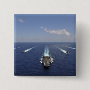 The aircraft carrier USS Abraham Lincoln 15 Cm Square Badge