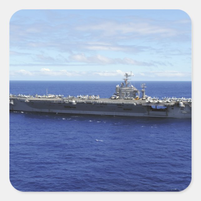 The aircraft carrier USS Abraham Lincoln 2 Square Sticker (Front)