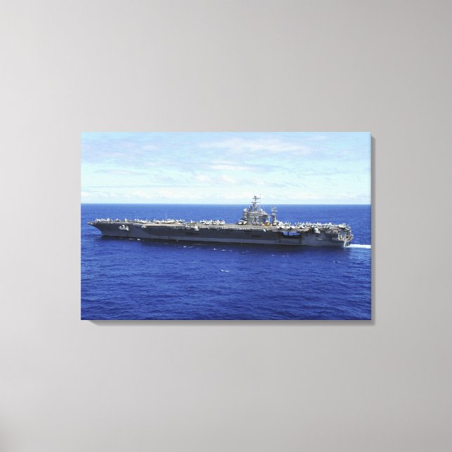 The aircraft carrier USS Abraham Lincoln Canvas Print (Front)