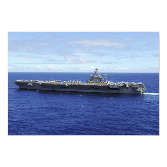 The aircraft carrier USS Abraham Lincoln Photo Print (Front)