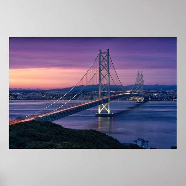 The Akashi Kaikyō Bridge in Japan Poster (Front)