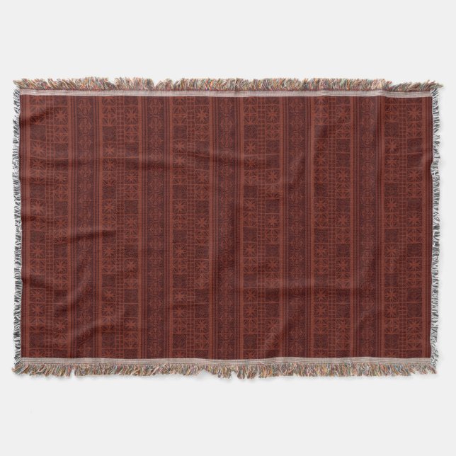 The Al-Andalus Ruby Tapestry Throw (Front)