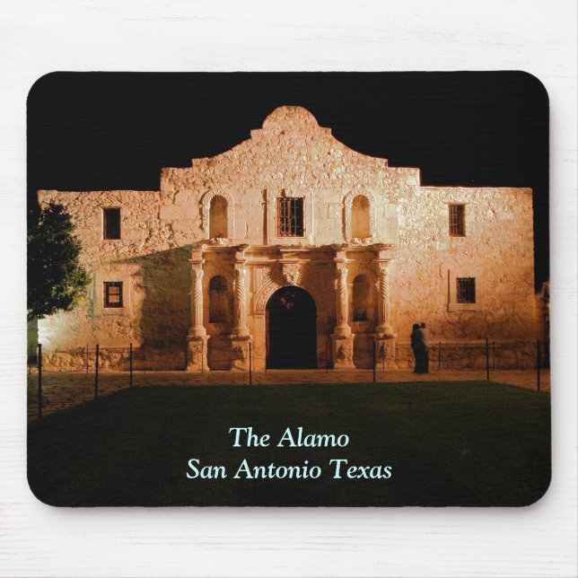 The Alamo at Night Mouse Mat (Front)