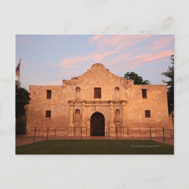 The Alamo Mission in modern day San Antonio, 2 Postcard (Front)