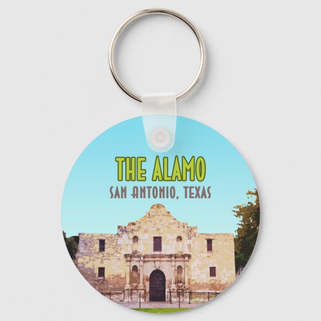 The Alamo Mission San Antonio Texas Key Ring (Front)