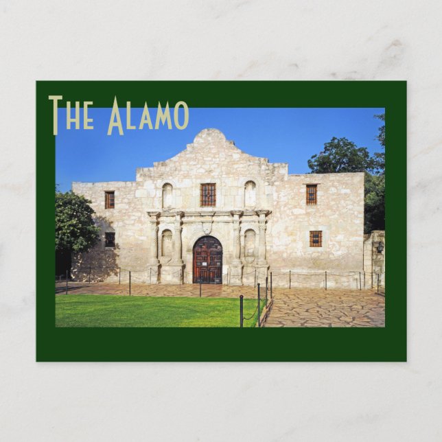 The Alamo Mission, San Antonio, Texas, U.S.A. Postcard (Front)