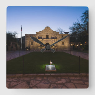 The Alamo State Of Texas Square Wall Clock