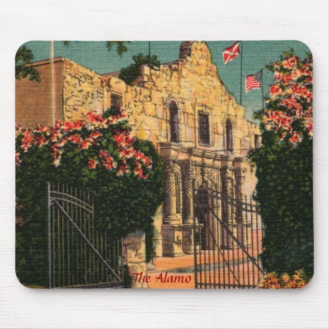 The Alamo Vintage Texas Mousepad (Front)