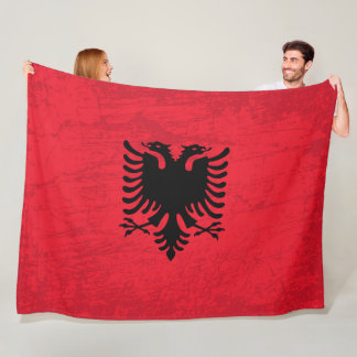 The Albania Flag - A Tapestry of Albanian heritage Fleece Blanket