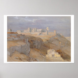 The Alcazar of Carmona, Andalucia (w/c on paper) Poster