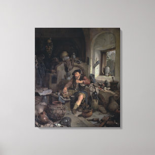 The Alchemist, 1663 Canvas Print