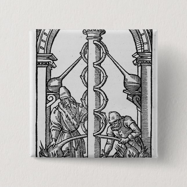 The Alchemist at Work 15 Cm Square Badge (Front)